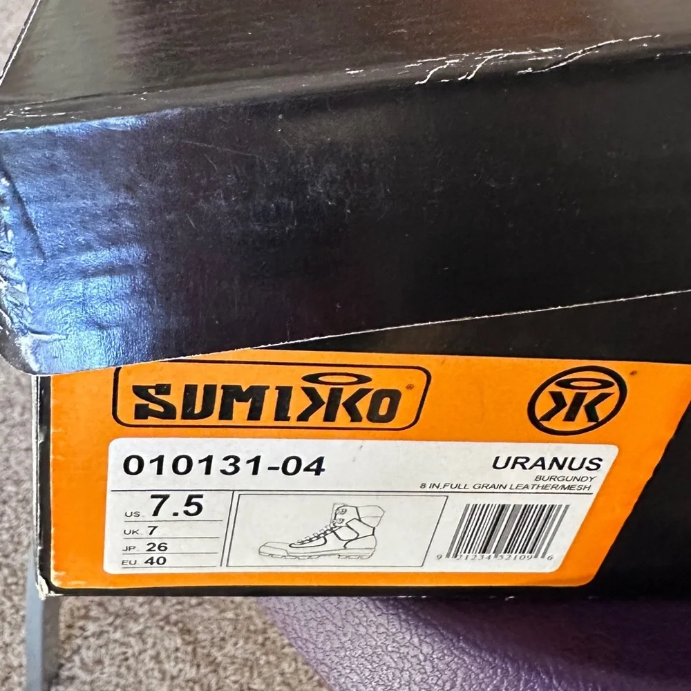 Women’s  Burgundy Boots Size 9 NEW / Mens‎ Size 7.5 Sumikko Brand